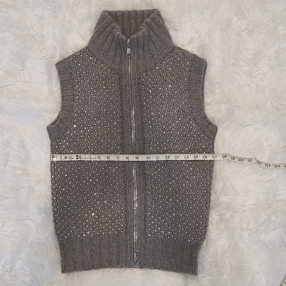 William Sharp 100% Cashmere Swarovski Crystal sweater vest - Picture 7 of 11